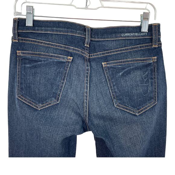 Current Elliott Medium Wash The Frontman Flare Whiskering Jeans 0/26 - Picture 4 of 6